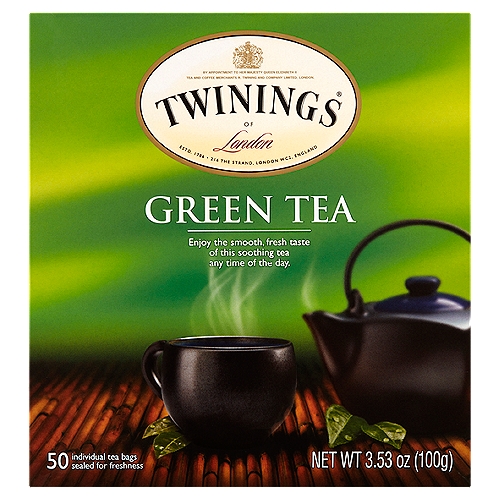 Twinings of London Green Tea Bags, 50 count, 3.53 oz