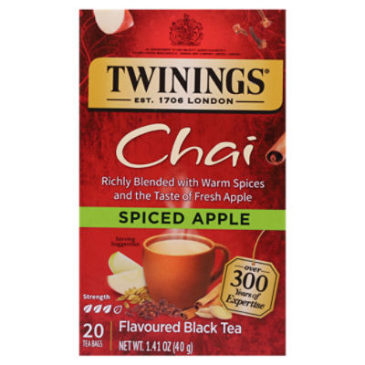 Twinings Chai Spiced Apple Black Tea 20 Tea Bags, 1.41 Ounce