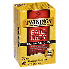 Twinings Tea Bags Extra Strong Flavoured Earl Grey Black Tea 20 ea