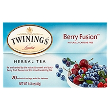Twinings of London Berry Fusion, Herbal Tea Bags, 1.41 Ounce
