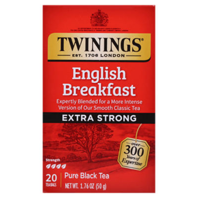 Twinings Extra Strong Pure English Breakfast Black Tea 20 ea