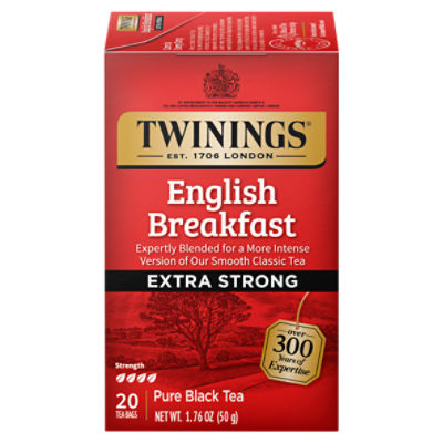 Twinings Extra Strong Pure English Breakfast Black Tea 20 ea - ShopRite