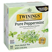 Twinings of London Pure Peppermint Herbal Tea Bags, 50 count