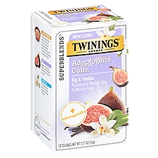 Twinings of London Superblends Fig & Vanilla Flavoured Herbal Tea Bags, 18 count, 1.27 oz