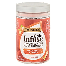 Twinings Cold Infuse Strawberry & Lemon Flavoured Cold Water Enhancer, 12 count, 1.06 oz