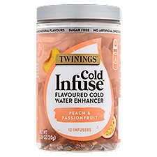 Twinings Cold Infuse Peach & Passionfruit Flavoured Cold Water Enhancer, 12 count, 1.06 oz, 12 Each