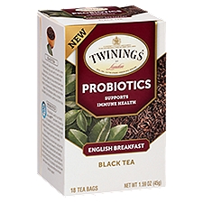 Twinings of London Probiotics English Breakfast, Black Tea, 1.59 Ounce