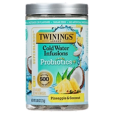 TWININGS LONDON Superblends Probiotic + Pineapple & Coconut Cold Water Infusions, 0.88 oz