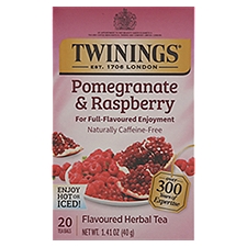 Twinings of London Pomegranate & Raspberry, Herbal Tea Bags, 1.41 Ounce