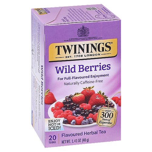 Twinings Tea Bags Wild Berries Herbal Tea 20 ea