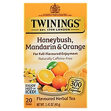 Twinings Honeybush, Mandarin & Orange Flavoured Herbal Tea 20 Tea Bags, 1.41 Ounce