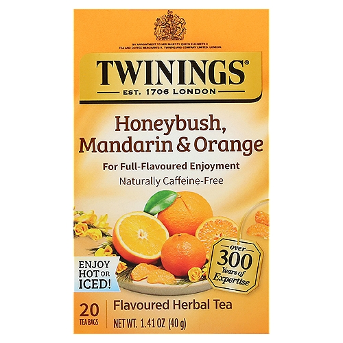Twinings Honeybush, Mandarin & Orange Flavoured Herbal Tea 20 Tea Bags