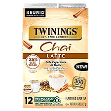 Twinings Chai Latte Flavoured Black Tea K-Cup Pods, 12 count, 4.5 oz