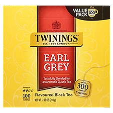 Twinings of London Earl Grey Black, Tea Bags, 100 Each