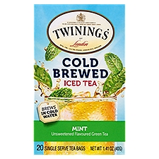Twinings Single Serve Tea Bags Cold Brewed Mint Iced Tea 20 20