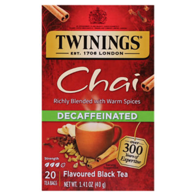 Twinings of London Chai Decaffeinated Tea Bags, 20 count, 1.41 oz