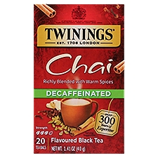 Twinings of London Chai Decaffeinated Tea Bags, 20 count, 1.41 oz, 1.41 Ounce