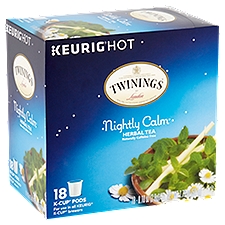 Twinings of London Nightly Calm Herbal Tea K-Cup Pods, 0.10 oz, 18 count