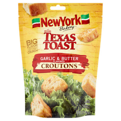 New York Bakery The Original Texas Toast Garlic & Butter Flavored Croutons, 5 oz