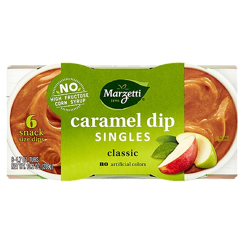 Marzetti Singles Classic Caramel Dip, 1.7 oz, 6 count
Go anywhere!
Snack at home
Savor at work
Fresh for school
Play then dip