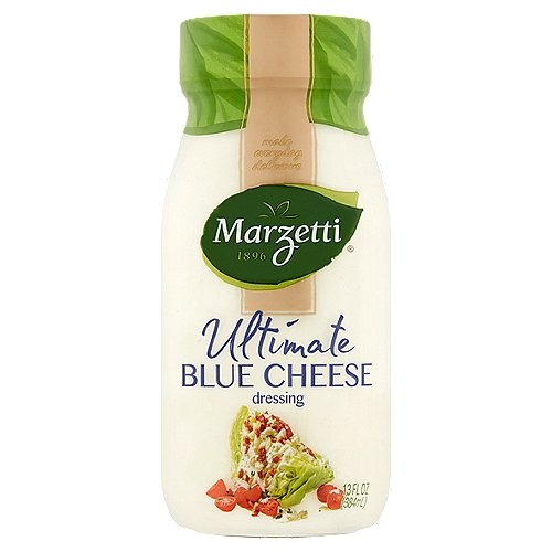 Marzetti Ultimate Blue Cheese Dressing, 13 fl oz
We want our dressings to add life to your crisp, fresh salads. So we're on a never-ending quest to make better dressings from better ingredients. We hope you'll love our Ultimate Blue Cheese as mush as we do.