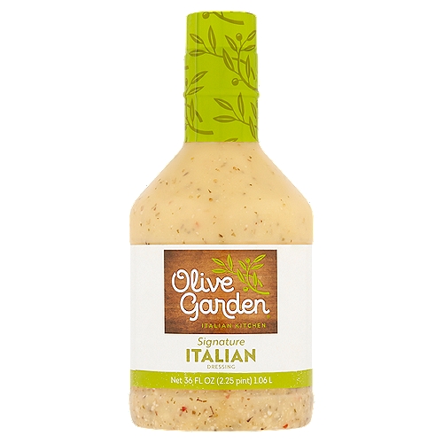 Our Signature Italian dressing has been a favorite with our guests for over 35 years. It's crafted from a special blend of Italian spices, oil, and vinegar. Great for salads and marinades!