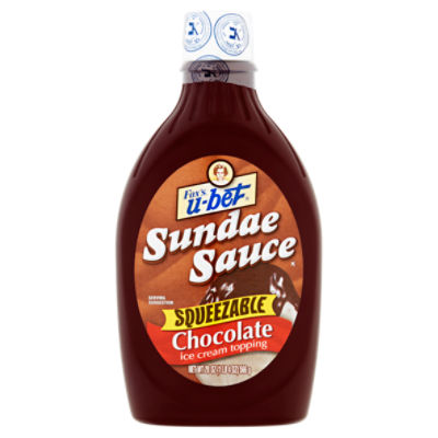 Fox's U-Bet Squeezable Chocolate Sundae Sauce, 20 oz