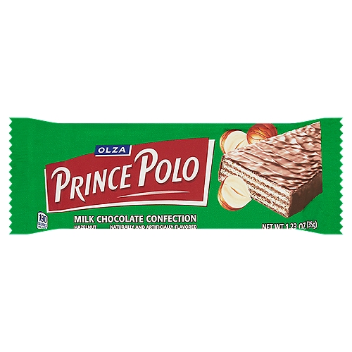 Olza Prince Polo Hazelnut Milk Chocolate Confection, 1.23 oz