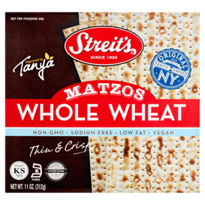 Streit's Whole Wheat Matzos, 11 oz