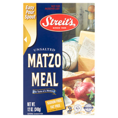 Streit's Unsalted Matzo Meal, 12 oz