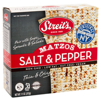 Streit's Salt & Pepper Matzos, 11 oz