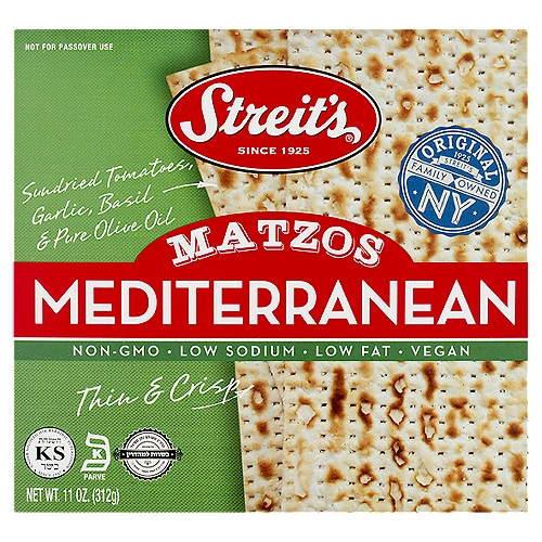 Streit's Mediterranean Matzos, 11 oz