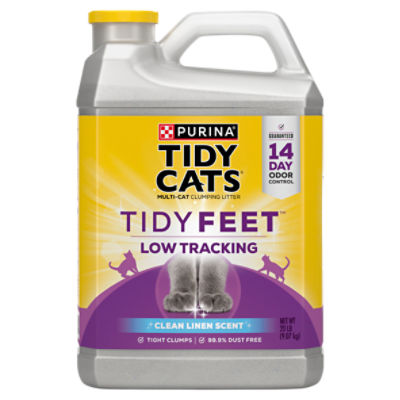 Purina Tidy Cats Tidy Feet Clumping Scented Low Tracking Cat Litter Odor Control - Clean Linen Scent