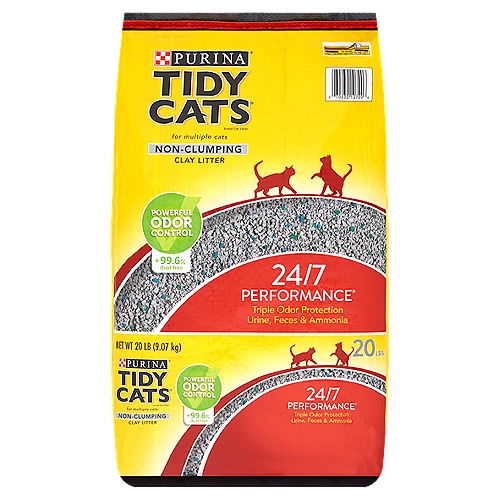 Purina Tidy Cats Non-Clumping Cat Litter 24/7 Performance for Multiple Cats 20 lb. Bag, 320 oz