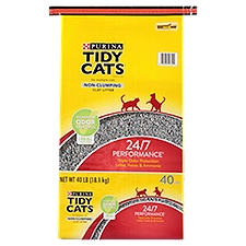 Purina Tidy Cats 24/7 Performance Non-Clumping Clay Cat Litter, 40 lbs