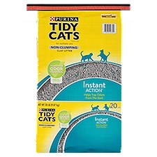 Purina Tidy Cats Non Clumping Cat Litter, Instant Action Low Tracking Cat Litter - 20 lb. Bag, 320 Ounce