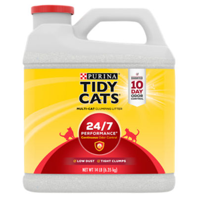 Purina Tidy Cats Clumping Cat Litter, 24/7 Performance Multi Cat Litter - 14 lb. Jug