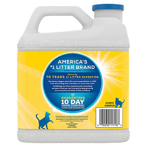 14.00 lb. Helps Trap Odors from the Start. Strong Clumps, Easy Clean Up. TidyLock Protection Locks Away Ammonia, Urine and Fecal Odors. 99.6% Dust Free