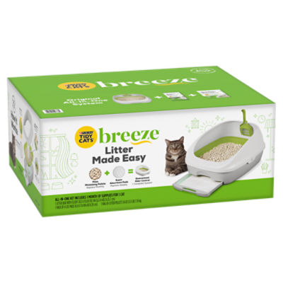 Tidy Cats Breeze Cat Litter Box Starter Kit, Green