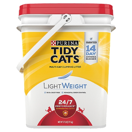 Purina Tidy Cats 24/7 Performance Light Weight Multi-Cat Clumping Litter, 17 lb
