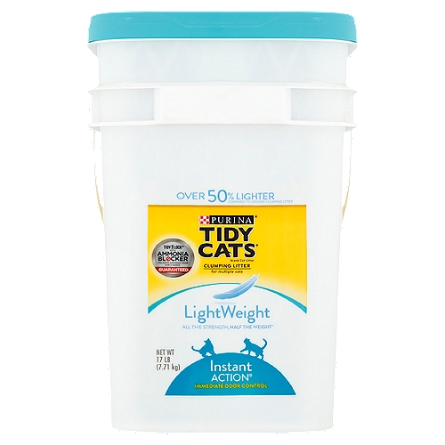 Purina Tidy Cats Instant Action LightWeight Clumping Litter for Multiple Cats, 17 lb