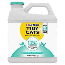 Tidy Cats Free & Clean Unscented for Multiple Cats, Clumping Litter, 14 Pound