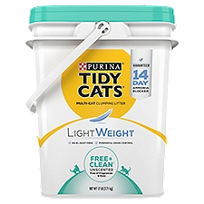 Purina Tidy Cats Free & Clean LightWeight Unscented Multi-Cat Clumping Litter, 17 lb