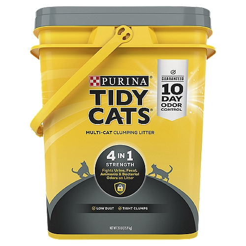 Purina Tidy Cats 4 in 1 Strength Multi-Cat Clumping Litter, 35 lb
