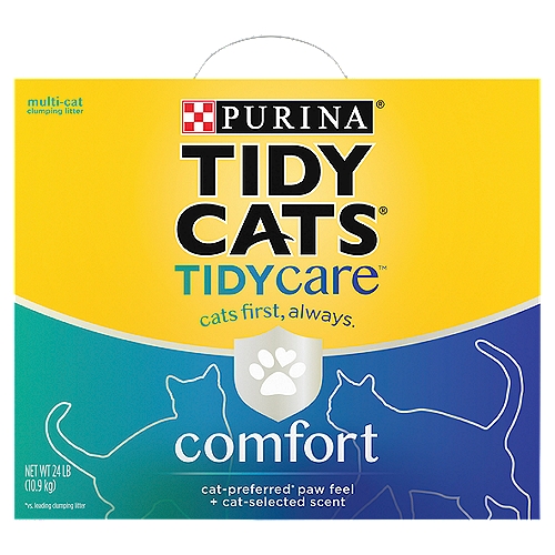 Purina Tidy Cats Tidy Care Comfort Multi-Cat Clumping Litter, 24 lb