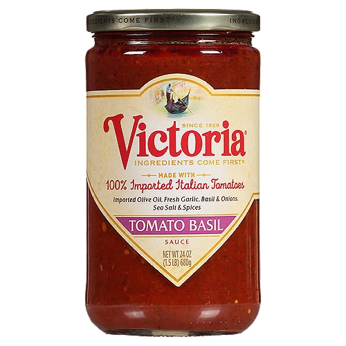 Victoria Tomato Basil Sauce, 24 oz