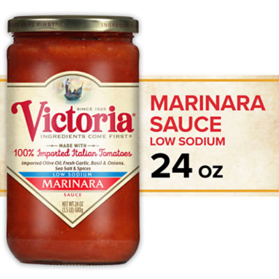 Victoria Low Sodium Marinara Sauce, 24 oz, 24 Ounce