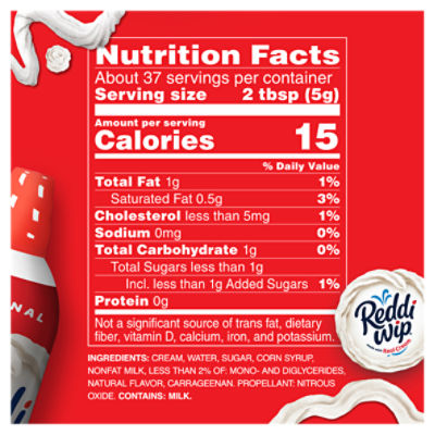 Reddi Wip Original Dairy Whipped Topping, 6.5 oz - The Fresh Grocer