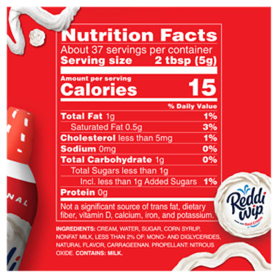 reddi whip ingredients