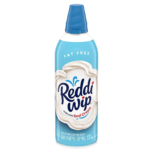 Reddi Wip Fat Free Whipped Topping Made with Real Cream, 6.5 ounce Spray Can